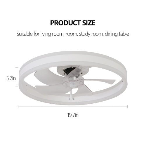 Ceiling Fan With Lighted Dimmable LEDs Inkedjoy
