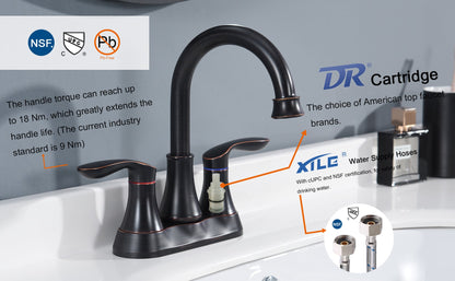 2-Handle 4-Inch Oil Rubbed Bronze Bathroom Faucet My Store
