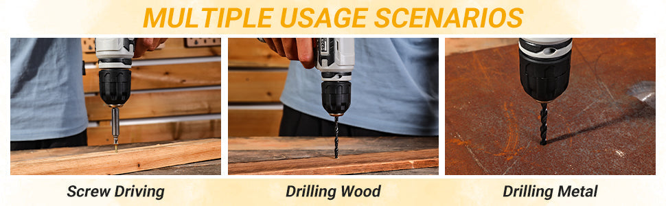 DEKO 12V Power Battery Cordless Drill Set with Small Electric Drills and 3/8-inch Ohberri