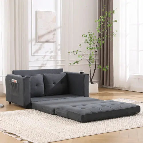 3-in-1 Upholstered Futon Sofa Convertible Sofa Bed My Store