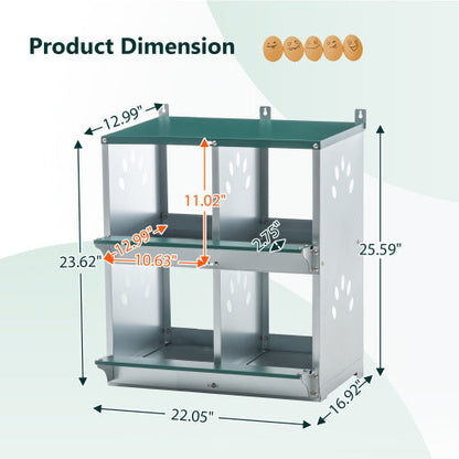 4 Compartment Chicken Nesting Boxes Inkedjoy