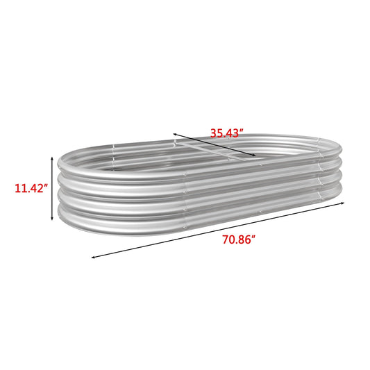 Oval Large Metal Raised Garden Bed For Plants, Vegetables, Flowers My Store