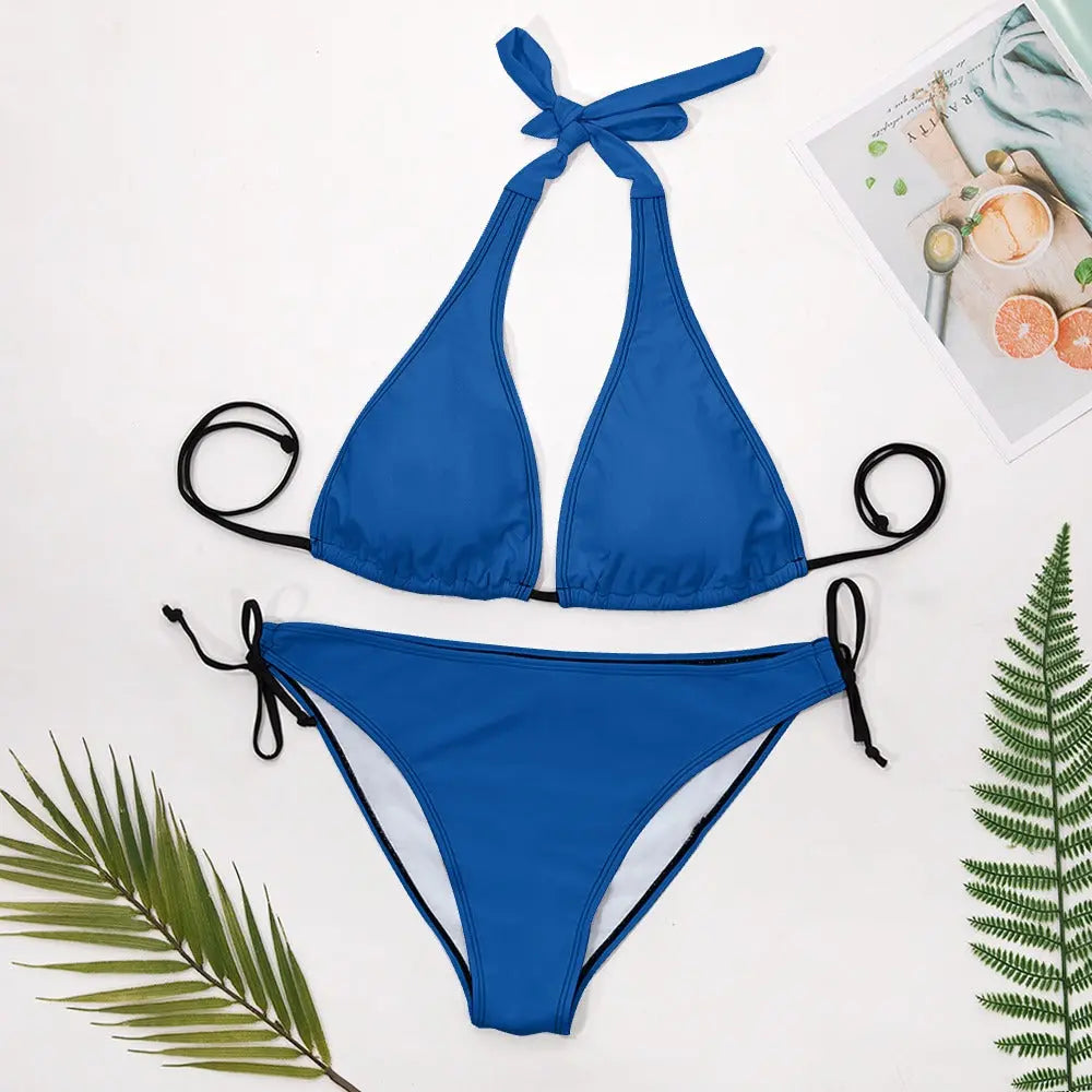 V-Neck Bikini Swimsuit Inkedjoy