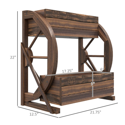 Wooden Wagon Planter Box, 2-Tier Raised Garden Bed, For Vegetables Flowers Herbs My Store