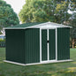 8x6 Feet Apex Roof Dark Grey With Aluminum Alloy Frame And Sliding Door Inkedjoy