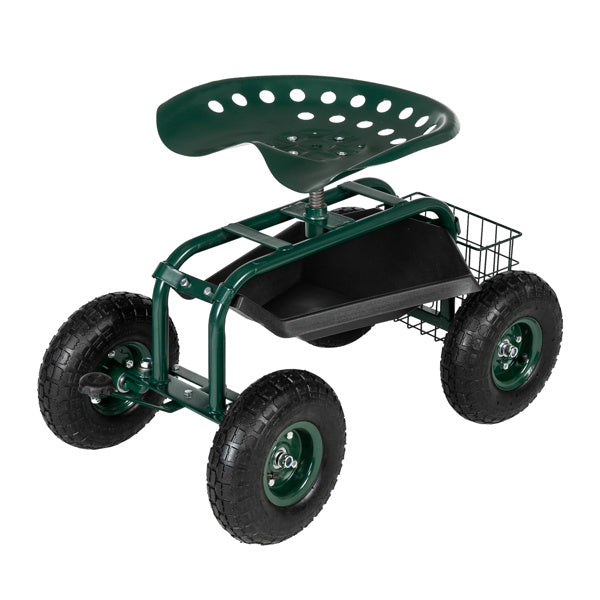Deep Green Short Handle Garden Seat Car Inkedjoy