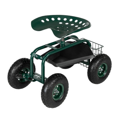 Deep Green Short Handle Garden Seat Car Inkedjoy