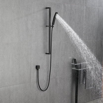 Handheld Shower head With 28 Inch Slide Bar And 59 Inch Hose Inkedjoy