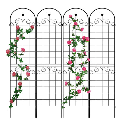 4 Pack Metal Garden Trellis For Climbing Plants Outdoor Netting Trellis Inkedjoy