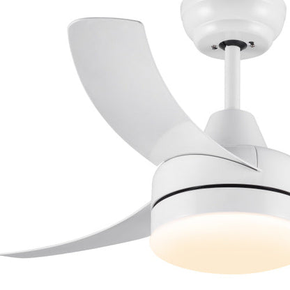 42 Inch Indoor White Ceiling Fan With LED Light My Store