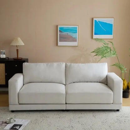 Modern Velvet Upholstery, Deep Cushions Couch My Store