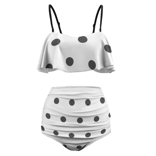 Colorful Ladies Loose Top Bikini Swimsuit Inkedjoy