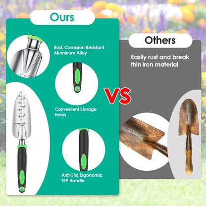 13Pcs Garden Tool Set Aluminum Alloy Gardening Hand Tools Starter Kit With Garden Bag Heavy Duty Inkedjoy