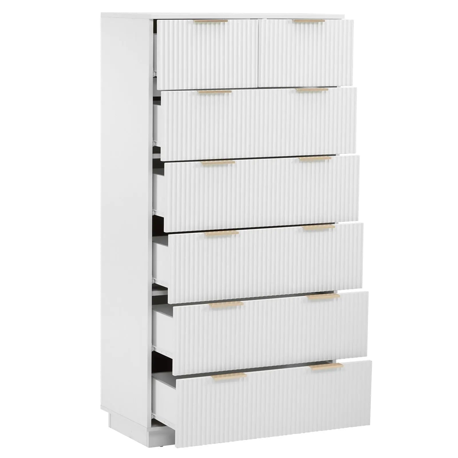 White P2 Density Board, Corrugated Surface, Six Layers And Seven Drawers, Drawer Cabinet My Store