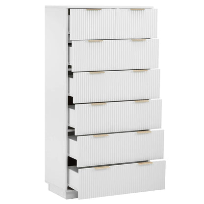 White P2 Density Board, Corrugated Surface, Six Layers And Seven Drawers, Drawer Cabinet My Store