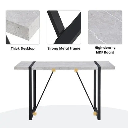 Modern Rectangular Dinner Table My Store