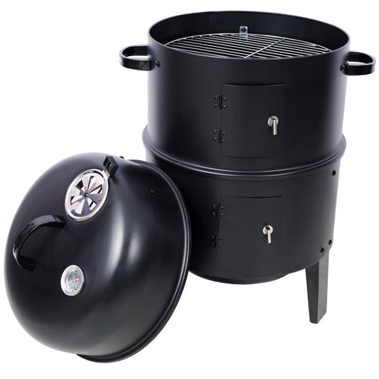 Charcoal Smoked Grill, Outdoor Cooking, 16 Inch Inkedjoy