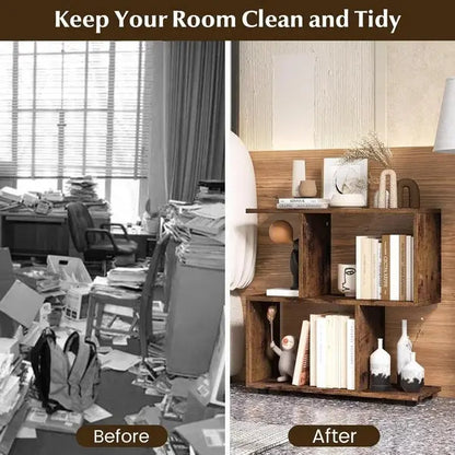 Transform Your Space With These Stylish 2-Tier Wooden Bookcases My Store