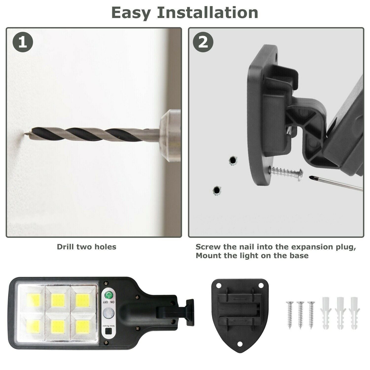 LED Solar Motion Sensor Light Bright Garden Outdoor Street Wall Lamp Solar Wall Lamp Inkedjoy