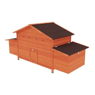 Large Wooden Chicken Coop With 2 Sides Nesting Boxes,2 Free-range Doors My Store
