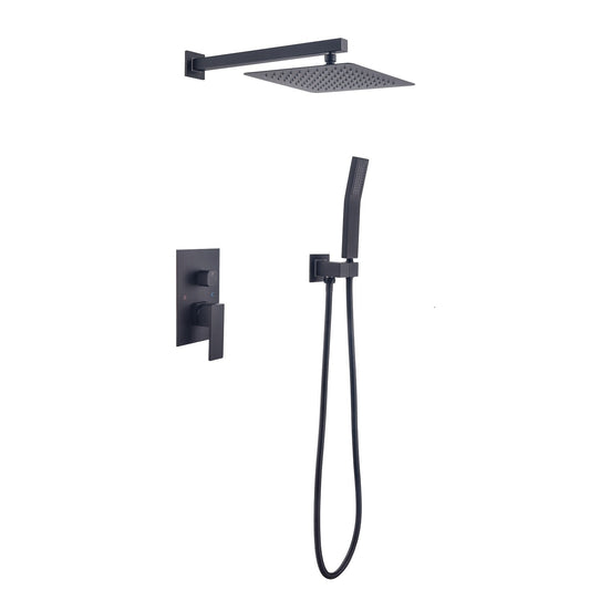 10 Inch Shower Head Bathroom Luxury Rain Shower Complete Combo Set Wall Mounted Inkedjoy