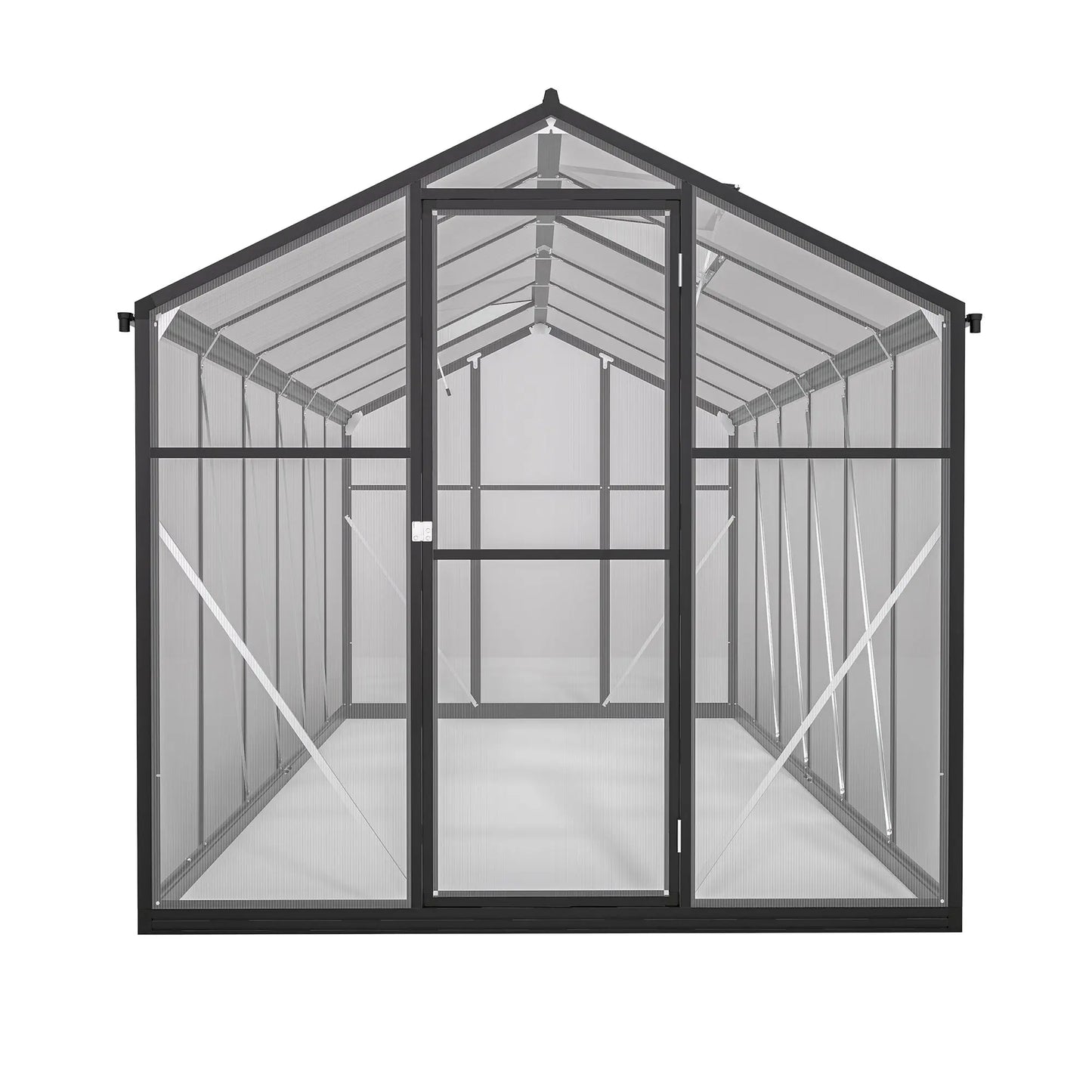 6' X 12' Thicked Polycarbonate Greenhouse With Double Flush Door My Store
