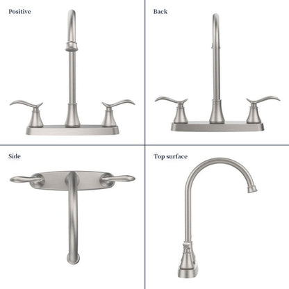 Single Handle High Brushed Nickel Pull Out Kitchen Faucet My Store