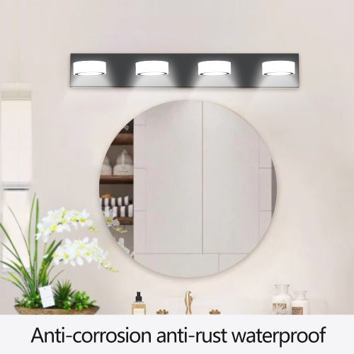 LED Modern Black 4 Light Vanity Light Fixture Mirror Bathroom Wall Light Inkedjoy