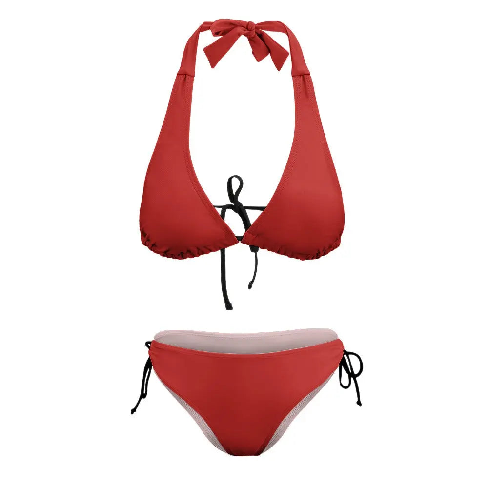 V-Neck Bikini Swimsuit Inkedjoy