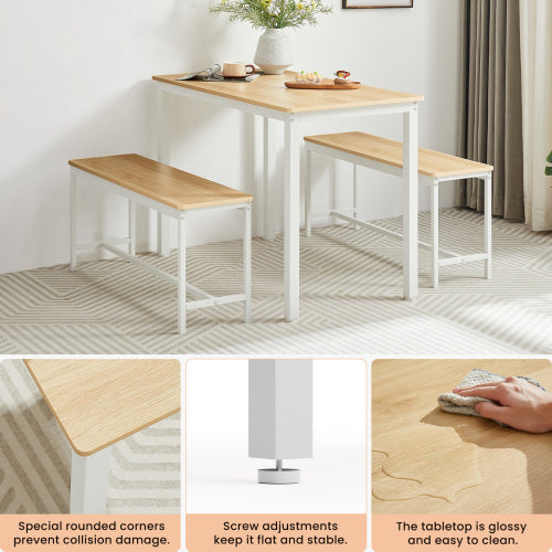Dining Table Set, Kitchen Table Counter With Chairs Inkedjoy