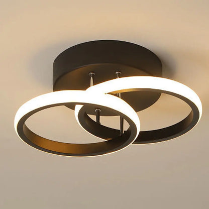 Modern LED Ceiling Light Double Round Pendant Lamp Bedroom Lights Ceiling My Store