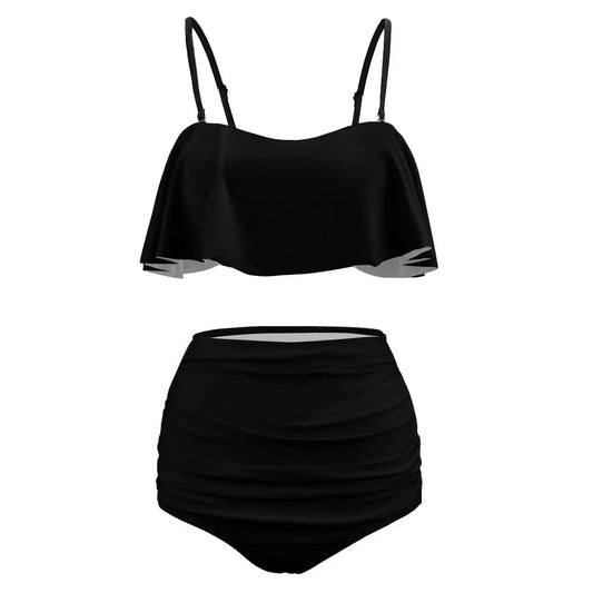 Colorful Ladies Loose Top Bikini Swimsuit Inkedjoy