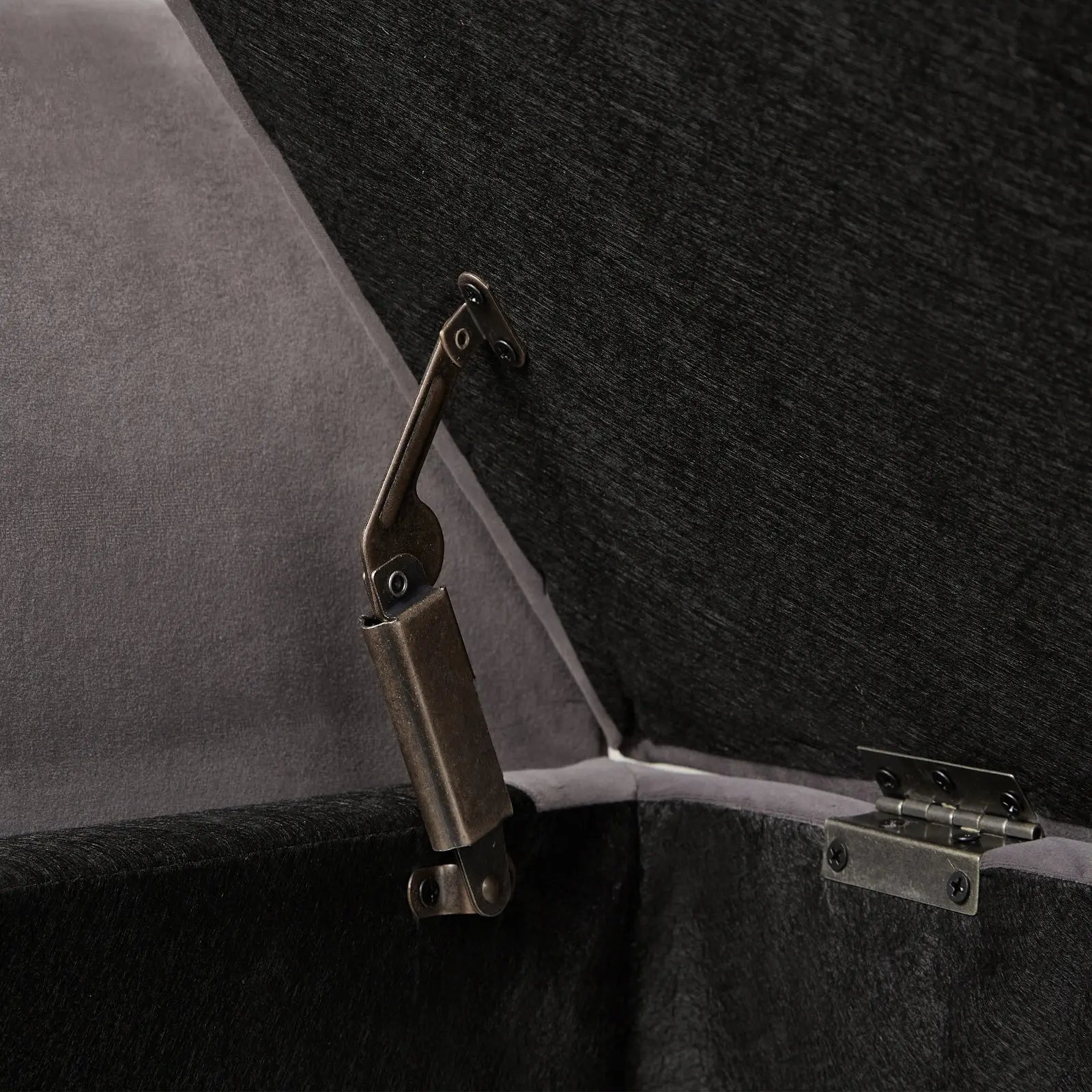 51.5  Bed Bench With Storage Grey Velvet My Store