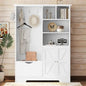 Multi-functional Hall Tree With Storage Shelves Drawers And Cabinet, Elegant Hallway Shoe Cabinet With Bench, Modern Coat Rack With Hooks For Hallway Entryways My Store
