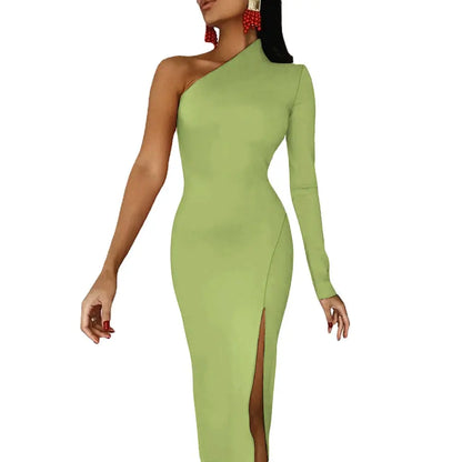Half Sleeve Slit Dress Inkedjoy
