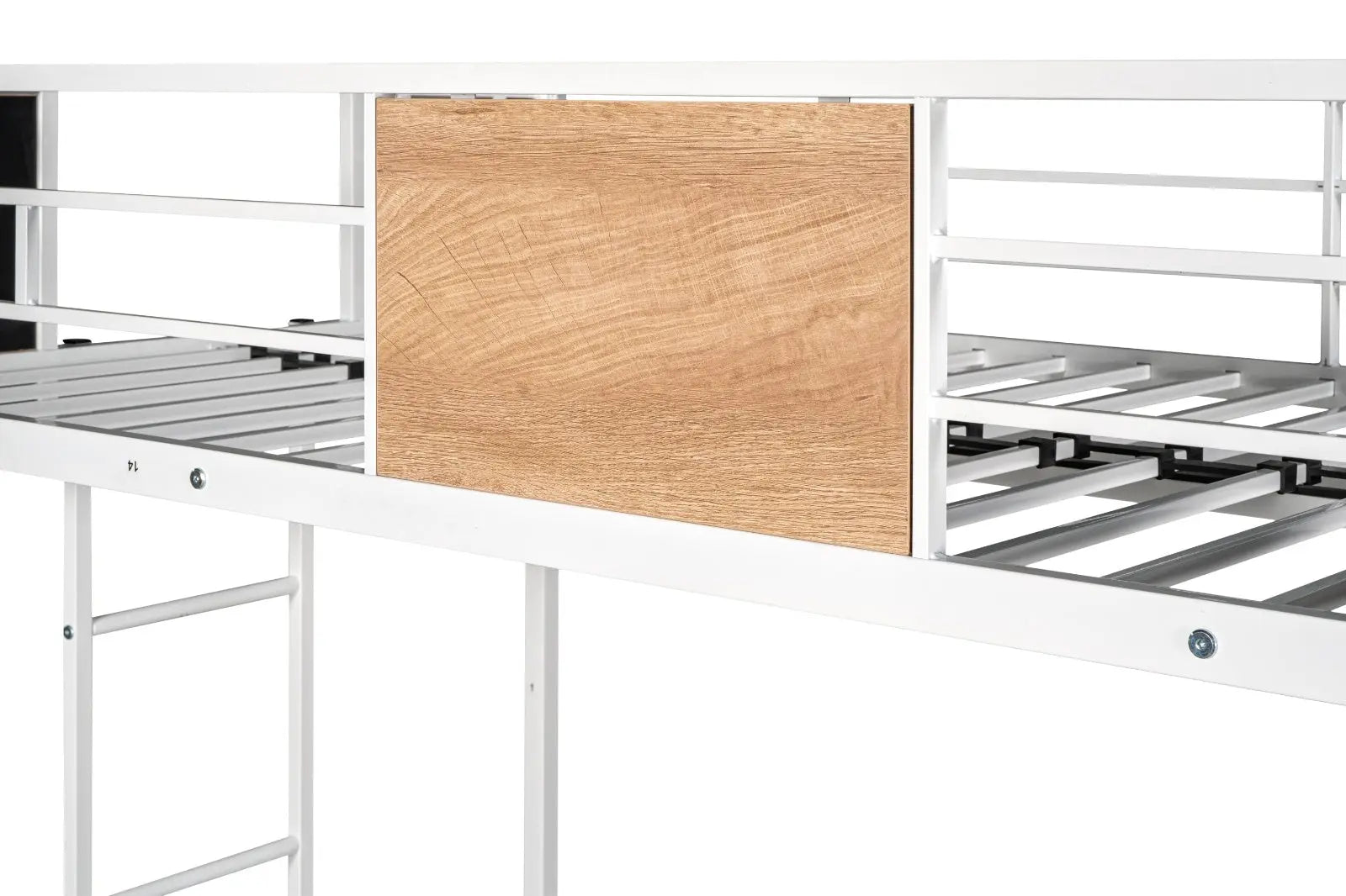 Metal Twin Over Full Bunk Bed With Trundle, Heavy-Duty, Noise Reduced, Guardrail My Store