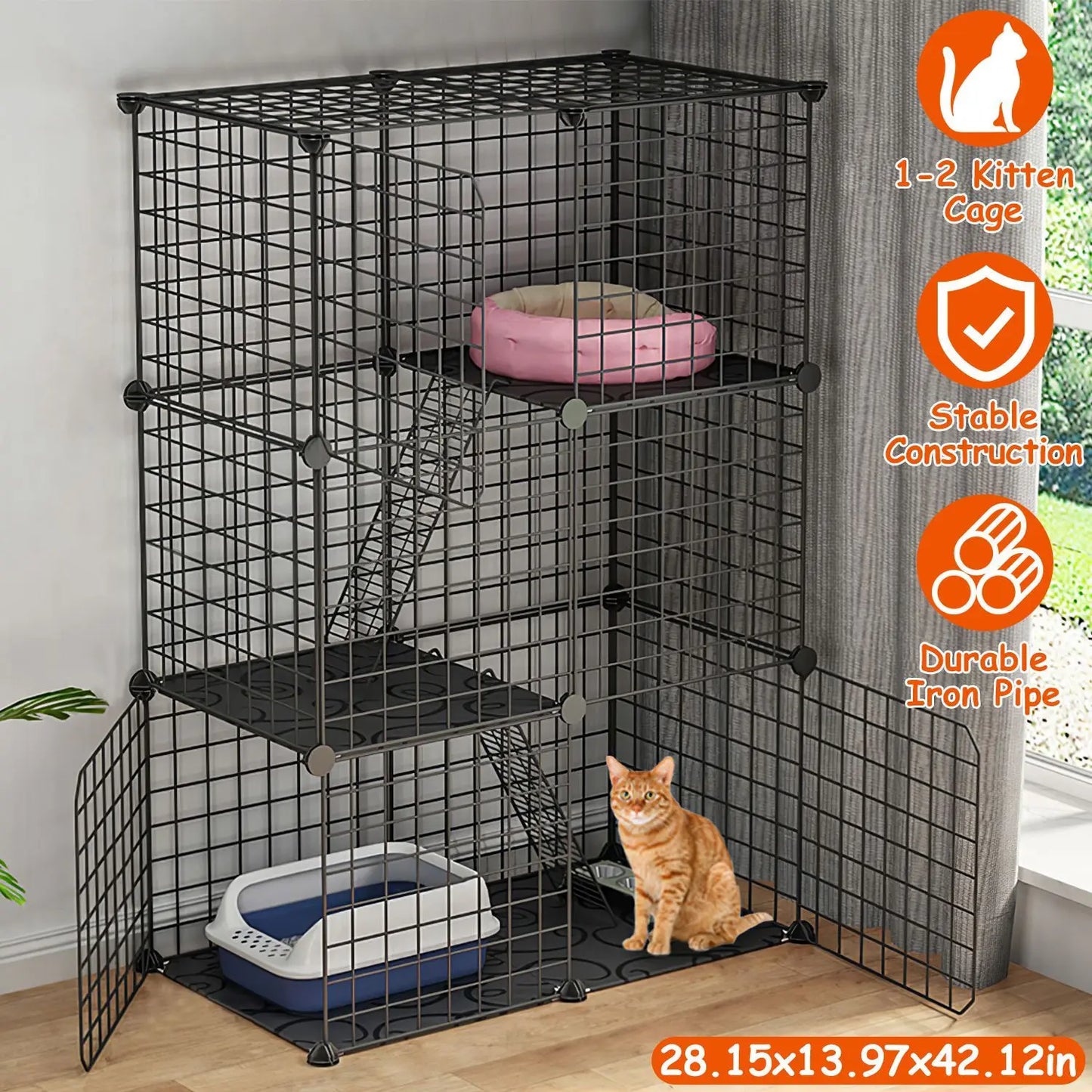 Cat Cage With 3 Doors And 3 Layers, Suitable For Kittens, Puppies, Rabbits My Store