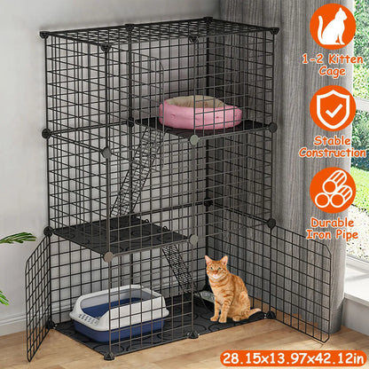 Cat Cage With 3 Doors And 3 Layers, Suitable For Kittens, Puppies, Rabbits My Store