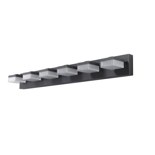 Modern 6 Lights Black LED Makeup Mirror Fixtures For Bathroom And Vanity Inkedjoy