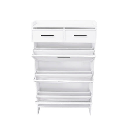 Shoe Rack 3 Doors With 2 Drawers With Open Space Inkedjoy