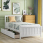 Twin Size Platform Bed With Two Drawers, White My Store