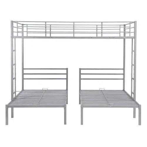 Full Over Twin Twin Size Bunk Bed With Built-in Shelf My Store