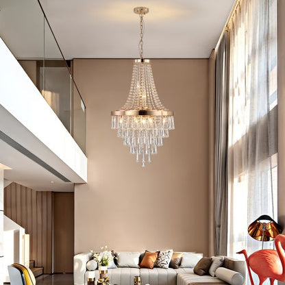 Golden Crystal Chandelier Inkedjoy