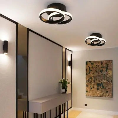 Modern LED Ceiling Light Double Round Pendant Lamp Bedroom Lights Ceiling My Store
