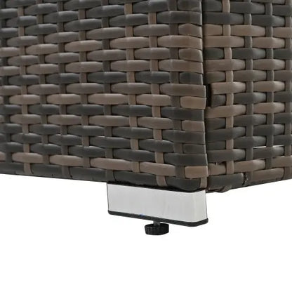 Patio Furniture, Outdoor Furniture, Seasonal PE Wicker Furniture, 4 Set Wicker Furniture With Tempered Glass Coffee Table My Store