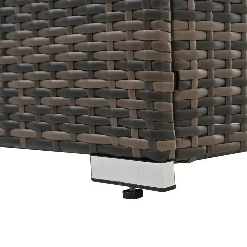 Patio Furniture, Outdoor Furniture, Seasonal PE Wicker Furniture, 4 Set Wicker Furniture With Tempered Glass Coffee Table My Store
