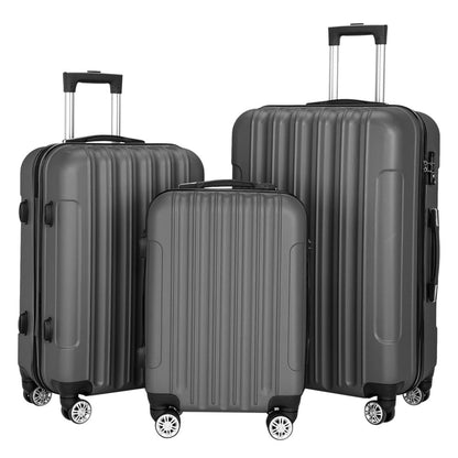 3-in-1 Swivel Wheel With Handle Trolley Case  - Dark Gray Inkedjoy