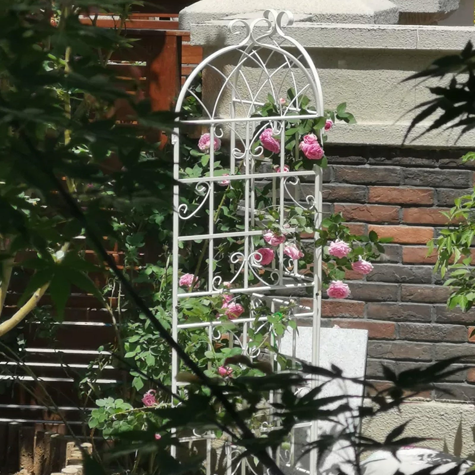 4 Pack Metal Garden Trellis 7  X19.7 Rustproof For Climbing Plants Support Inkedjoy
