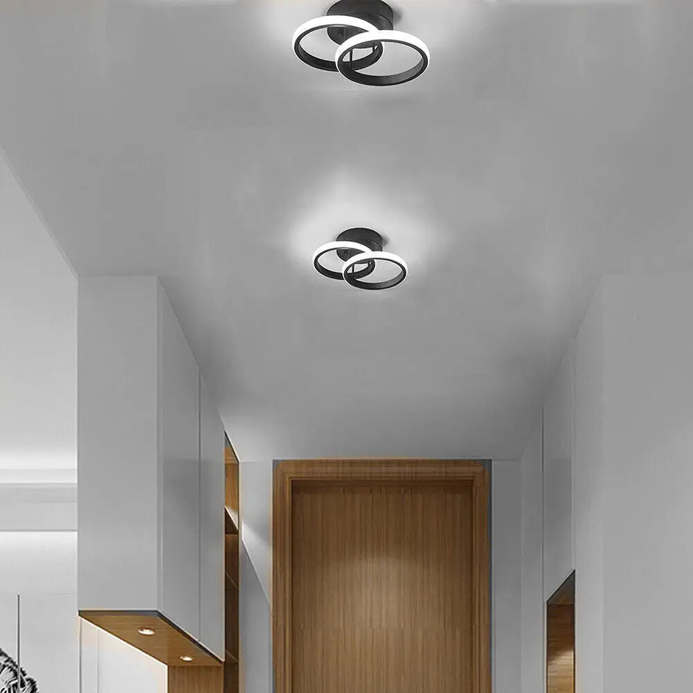 Modern LED Ceiling Light Double Round Pendant Lamp Bedroom Lights Ceiling My Store