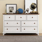 Wooden Captain Seven-Drawer Dresser- White Walnut My Store